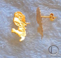 Boucles d'oreilles cartes .Or 750/1000