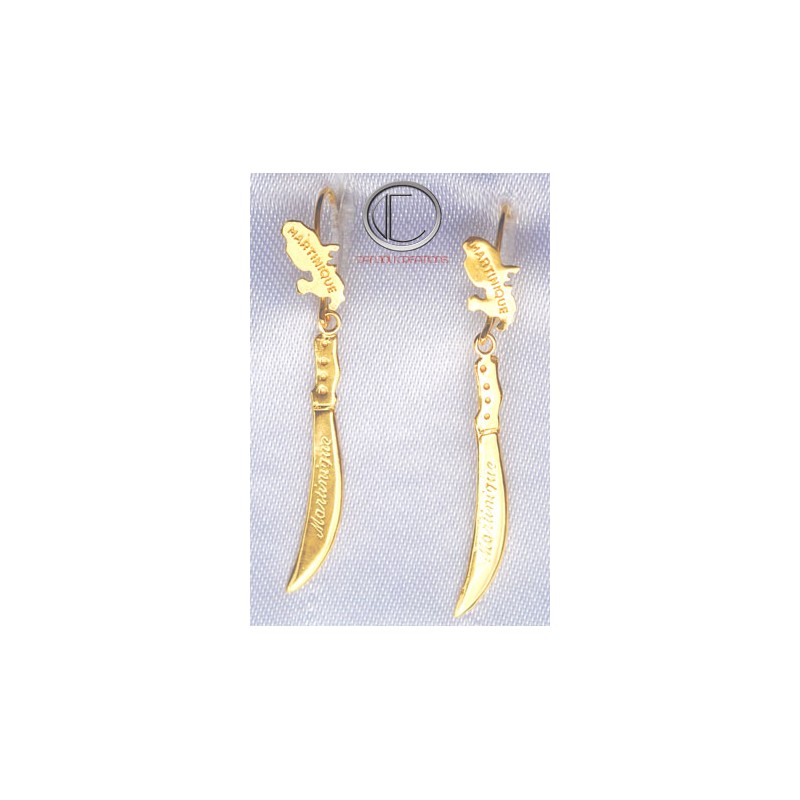 Boucles d'oreilles coutelas.Or 750/1000