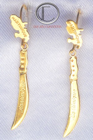 Cutlass Earrings. Gold 750/1000