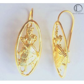 BOUCLES DANSEUSES CREOLES.OR 750/1000
