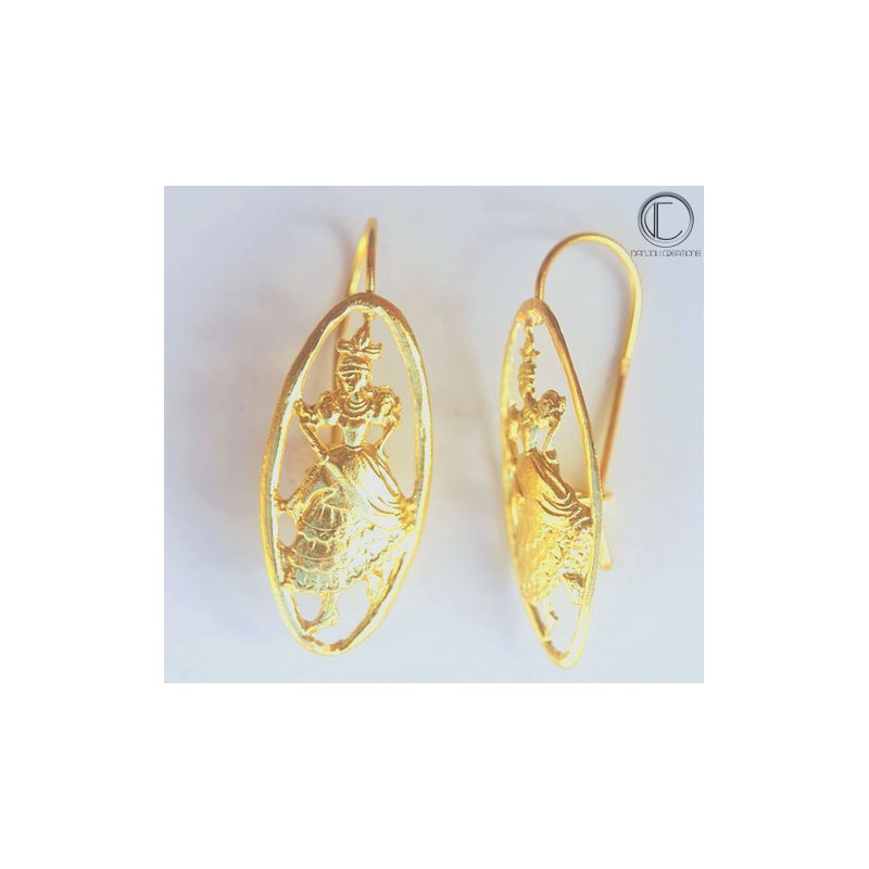 BOUCLES DANSEUSES CREOLES.OR 750/1000