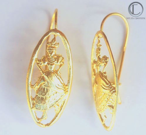 BOUCLES DANSEUSES CREOLES.OR 750/1000