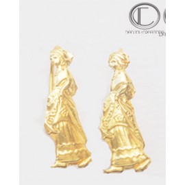 BOUCLES DANSEUSES CREOLES.OR 750/1000