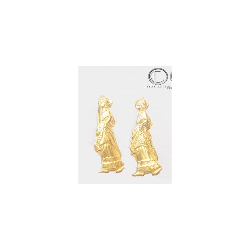BOUCLES DANSEUSES CREOLES.OR 750/1000