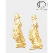 BOUCLES DANSEUSES CREOLES.OR 750/1000