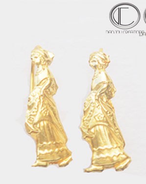 BOUCLES DANSEUSES CREOLES.OR 750/1000