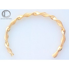 Bracele ttordadée  strié.Or 750/1000