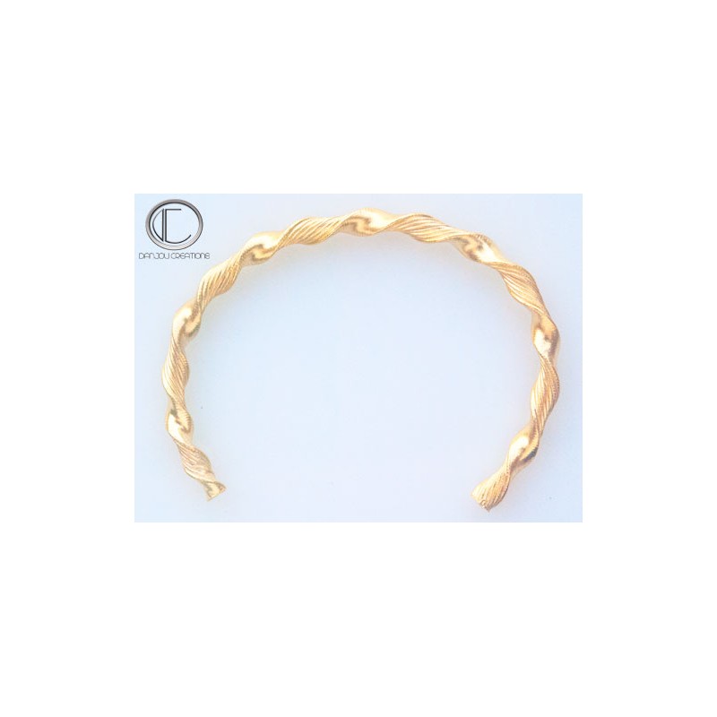 Bracele ttordadée  strié.Or 750/1000