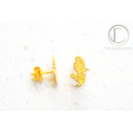 Boucles d'oreilles carte.Or 750/1000