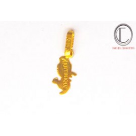 Pendentif carte martinique.Or 750/1000