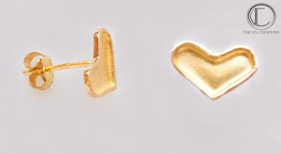 Boucles coeurs .Or 750/1000.