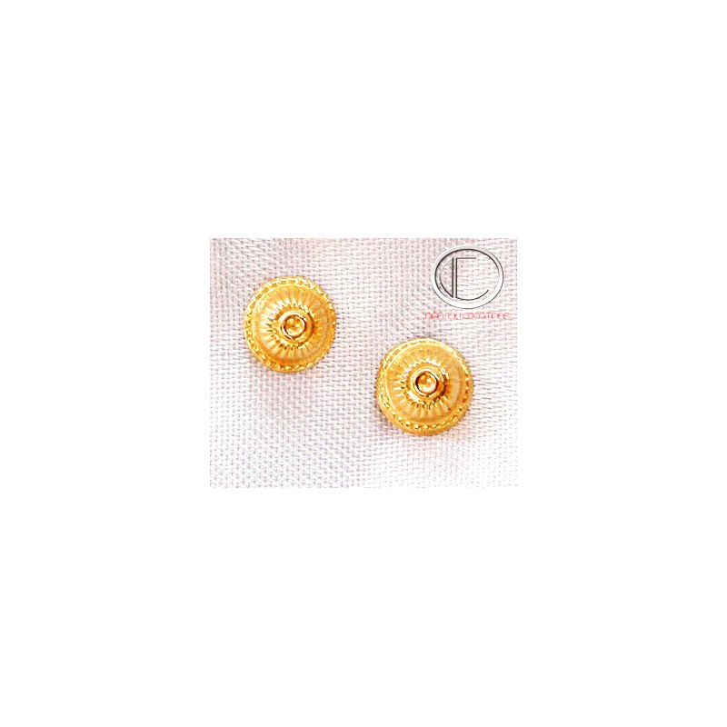 Boucles choux .Or 750/1000.
