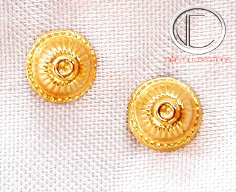 Boucles choux .Or 750/1000.
