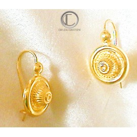 Boucles choux .Or 750/1000.