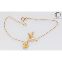 BRACELET COLIBRI -HIBISCUS.Or 750/1000 BRACELET COLIBRI -HIBISCUS.O...