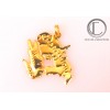 Pendentif carte martinique croco.Or 750/1000