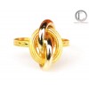 Anillo de eslabones tipo forçat en oro de 18 quilates