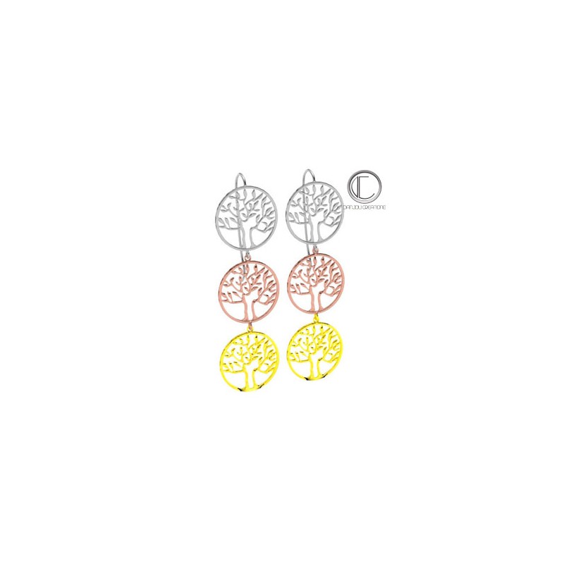 ARBRE DE VIE.OR 750/1000 BOUCLES PENDENTIF ARBRE DE VIE DANJOU.OR 7...
