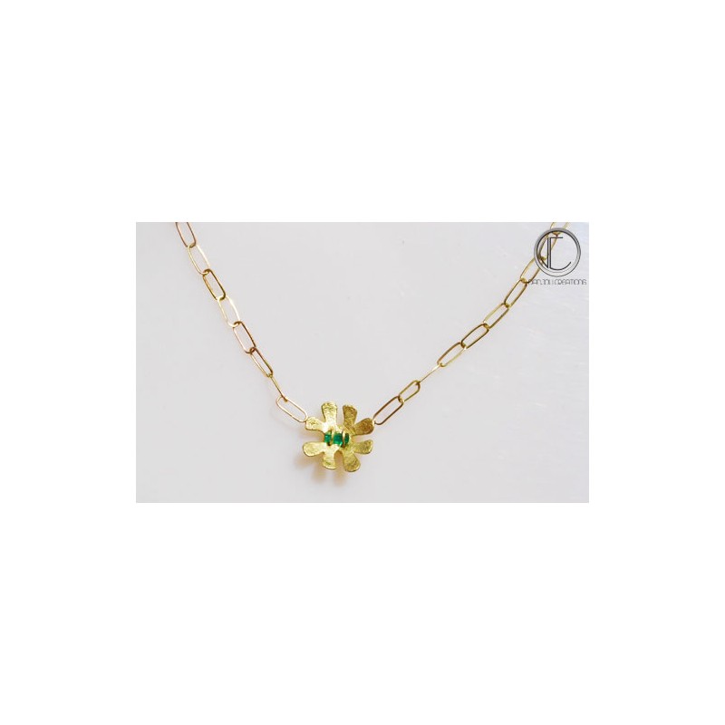 Collier Emeraude brut. OR 750/100 Collier Emeraude brut. OR 750/100...