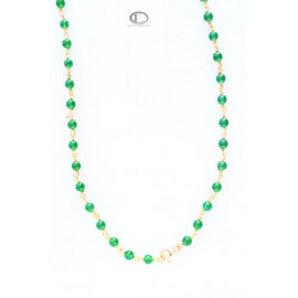 COLLIER AGATHE. OR 750/1000.