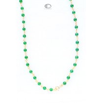 COLLIER AGATHE. OR 750/1000.
