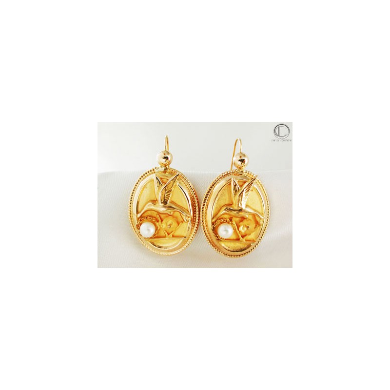 Boucles d'oreilles colibris.OR 750/1000