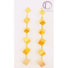 Boucles d' oreilles cubes.Or 750/1000