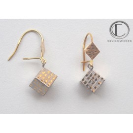 Boucles Cubes.Or 750/1000
