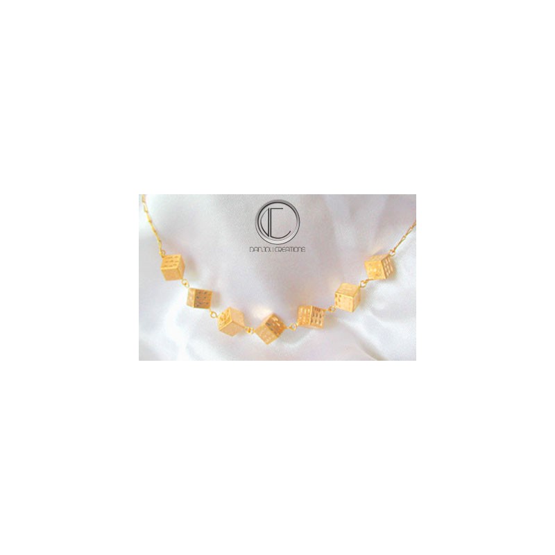 Collier Cubes .Or 750/1000