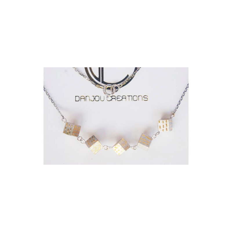 Collier Cubes .Or 750/1000