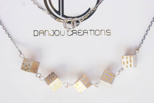 Collier Cubes .Or 750/1000