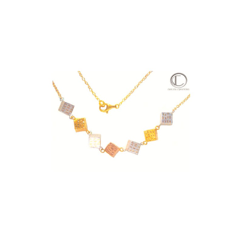 Collier Cubes .Or 750/1000