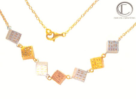 Collier Cubes .Or 750/1000