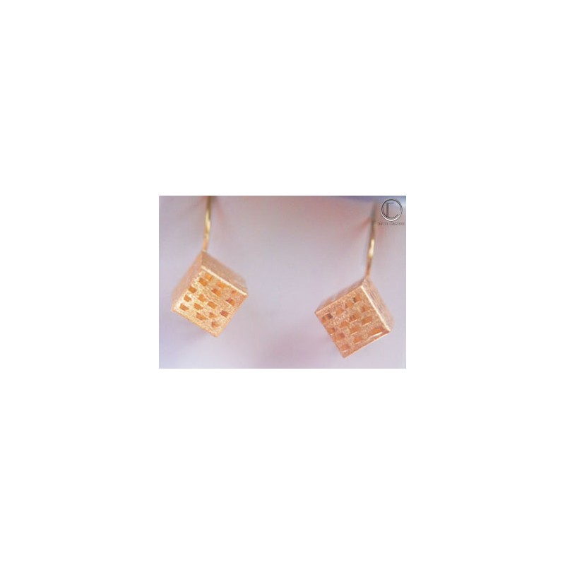 Boucles cubes.or 750/1000