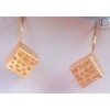 Boucles d' oreilles cubes.Or 750/1000