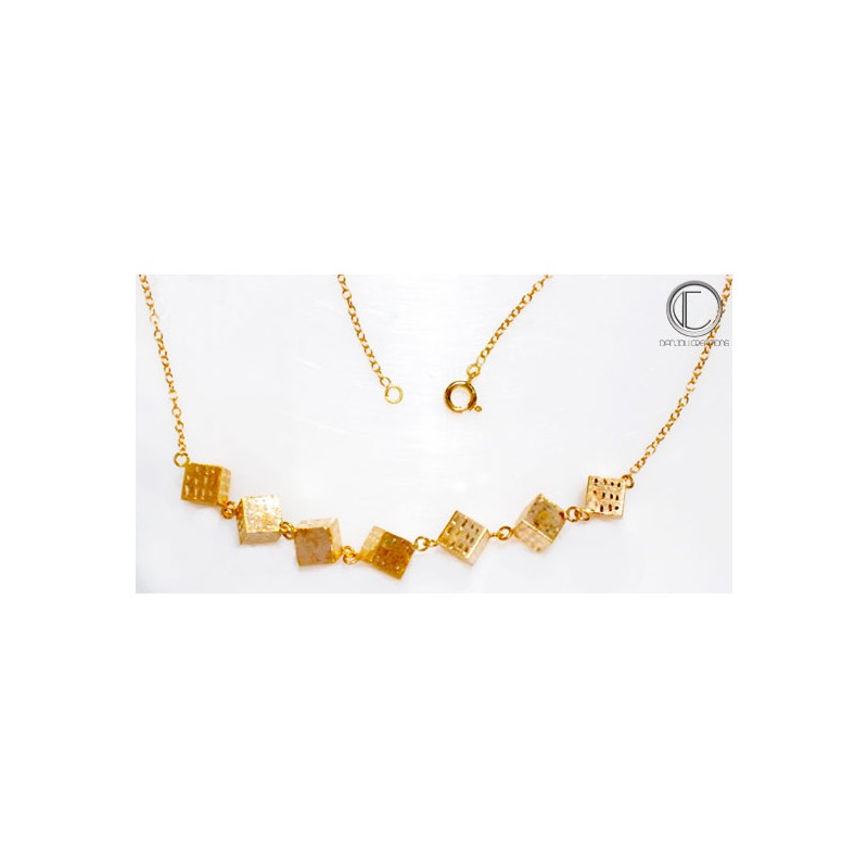 Collier Cubes .Or 750/1000