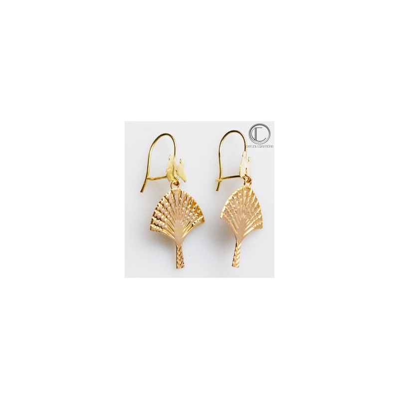Boucles d'oreilles Arbre du voyageur.Or 750/1000