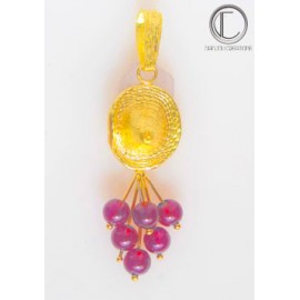 VINE PENDANT. 750/1000 Gold