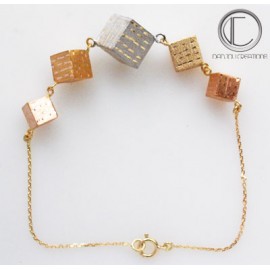 Bracelets cube.Or 75/1000
