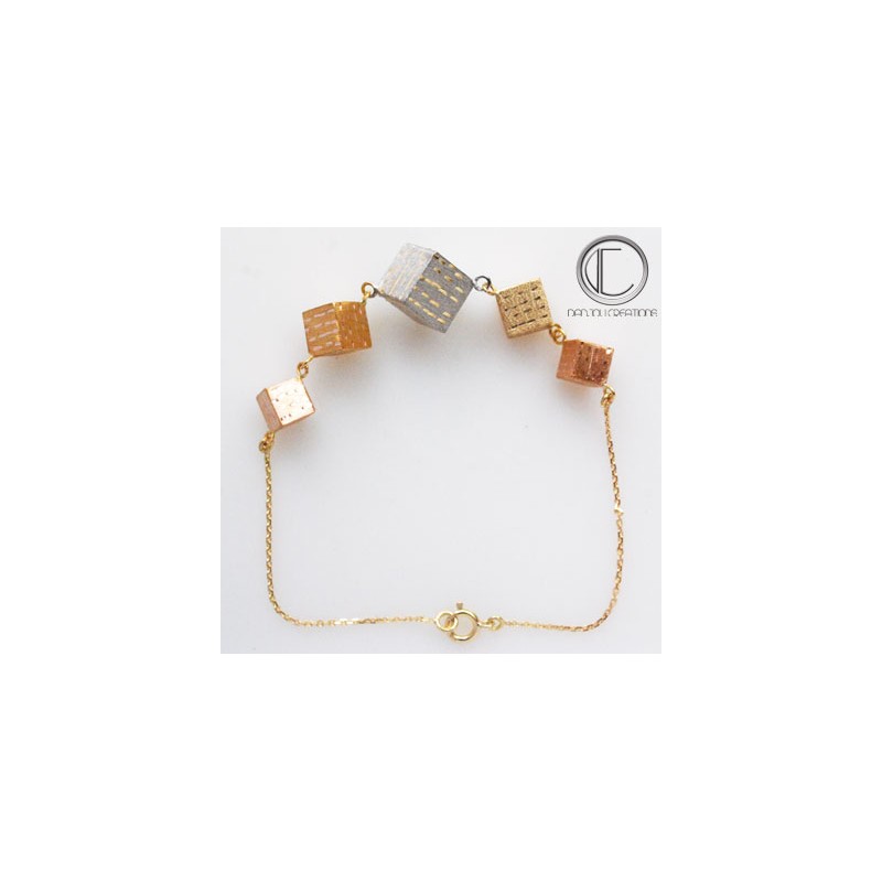 Bracelets cube.Or 75/1000