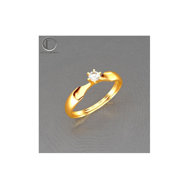 Bague de fiancailles.Or750/1000.