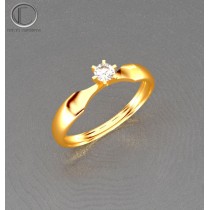 Bague de fiancailles.Or750/1000.