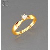 Bague Fiancialles Diamant 3mm.Or 750/1000.