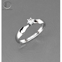 Bague de fiancailles.Or750/1000.