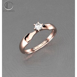 Bague de fiancailles.Or750/1000.