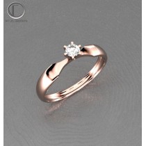 Bague de fiancailles.Or750/1000.