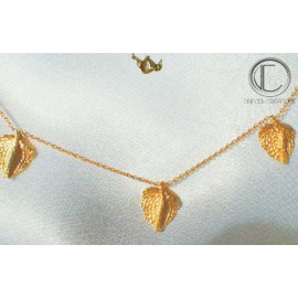 Collier 3 Anthuriums .OR750/1000