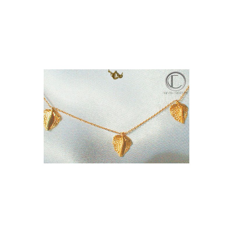 Collier 3 Anthuriums .OR750/1000