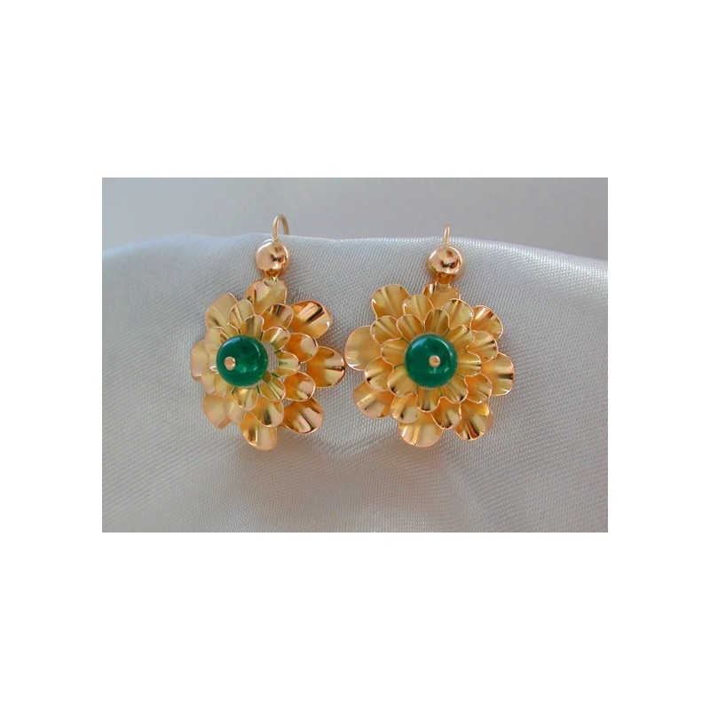 Boucles d' oreilles Nid de guèpes.Or 750/1000
