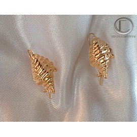 boucles d'oreilles conque.Or 750/1000.